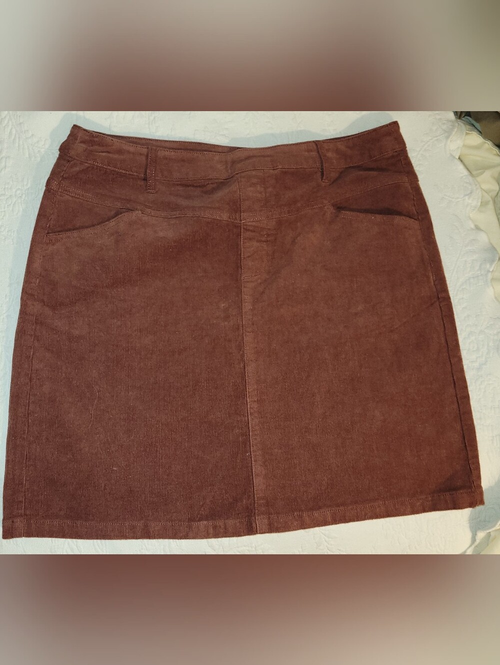 Tribal Gear Women's Mini Skirt Brown Sz 12 Tribal brand Corduroy Skirt